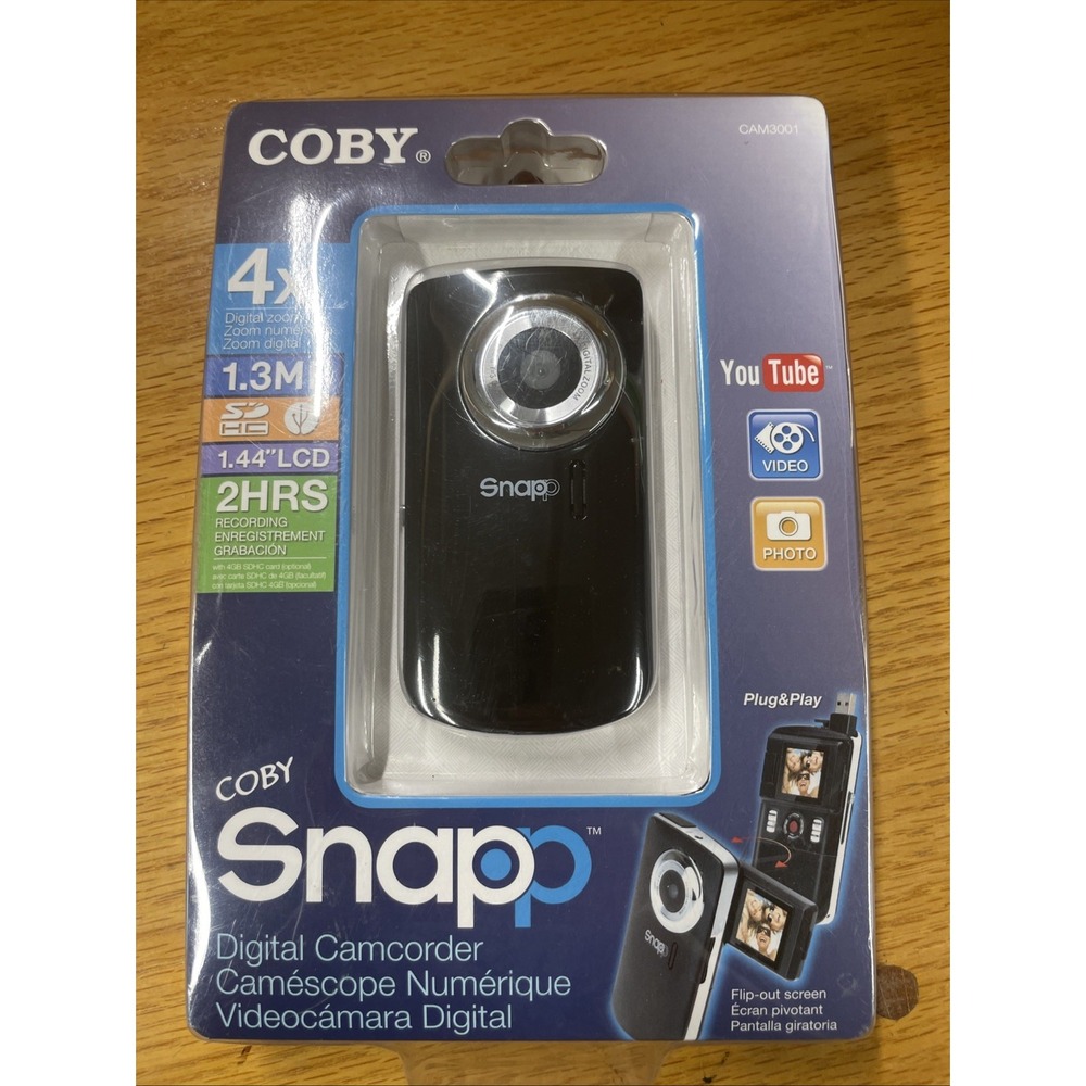 Camcorder Digital Camera Model COBY Snapp CAM3001 - Factory Sealed